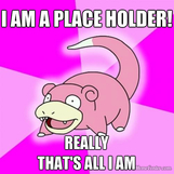 I am a place holder! Really, that's all I am